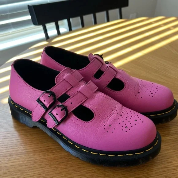 Dr. Martens Pink Virginia Mary Janes - Picture 3 of 5